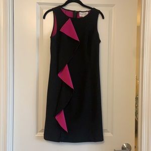Black and pink work or evening dress